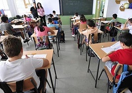 Estudiantes en un aula de la Región, en una imagen de archivo.
