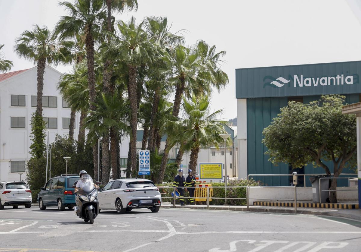 Entrada a las instalaciones de Navantia en Cartagena.