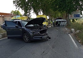 Los dos vehículos implicados en el accidente.