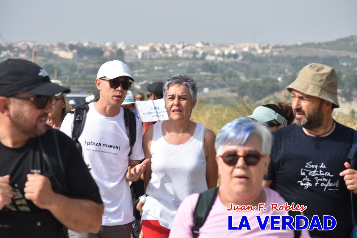 Imágenes de la marcha convocada por Plaza Nueva por la conexión ferroviaria con Albacete