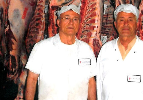 Los hermanos Juan y Miguel Garre, emprendedores de la industria cárnica en Murcia.