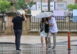 Lluvia en la Región de Murcia, en una imagen de archivo.