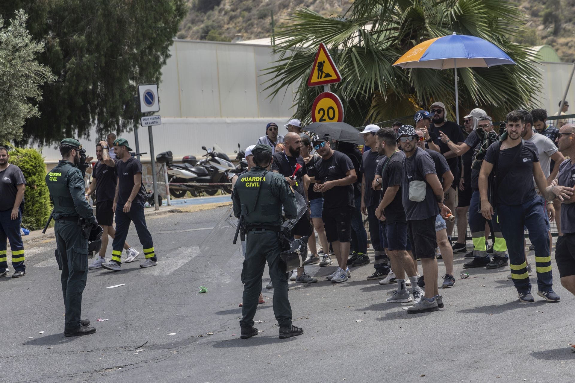 La protesta de los trabajadores de Navantia, en imágenes