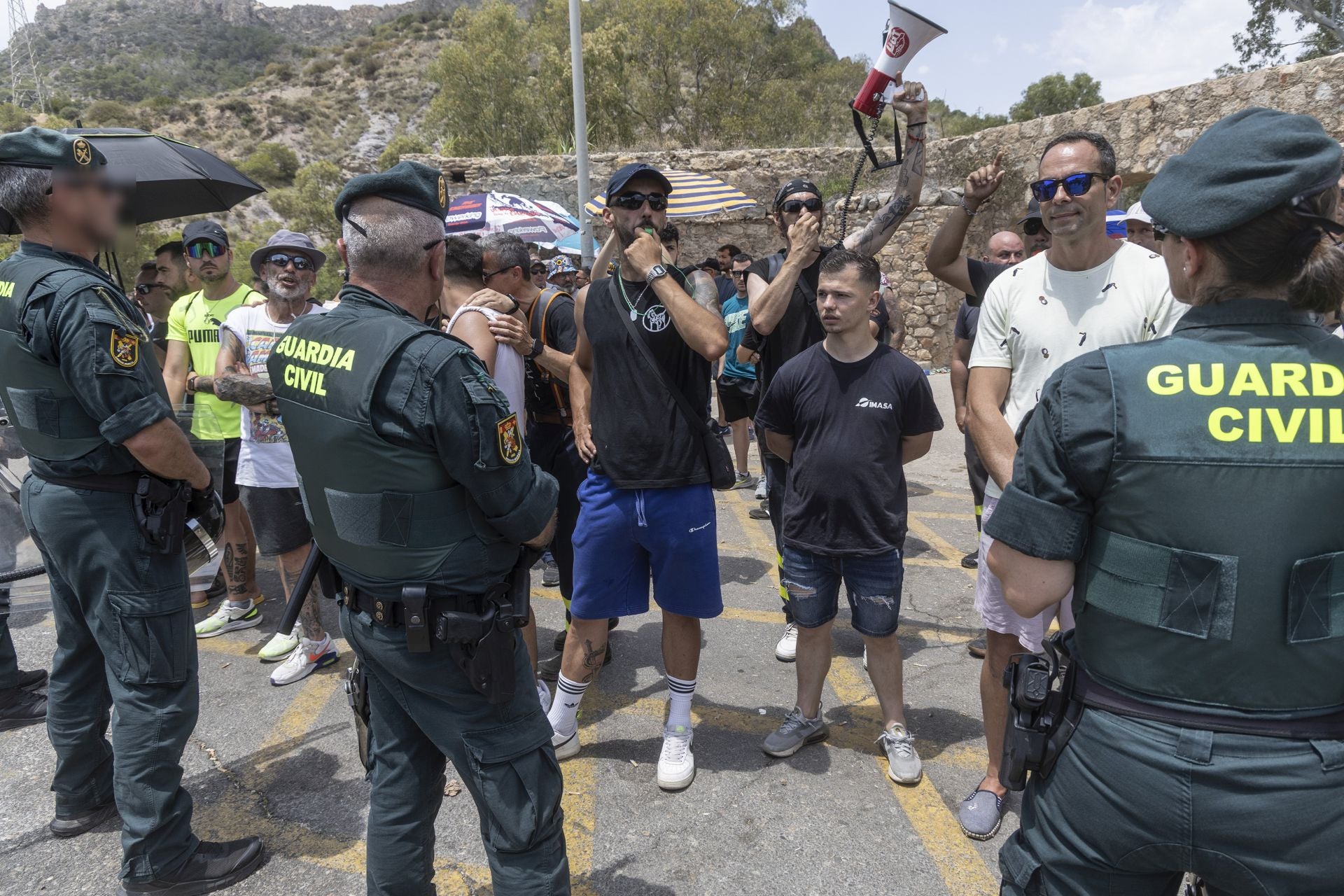 La protesta de los trabajadores de Navantia, en imágenes