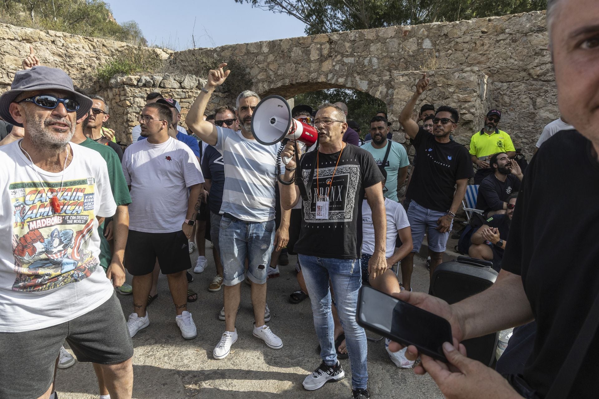 La protesta de los trabajadores de Navantia, en imágenes
