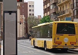 Una de las paradas en pruebas, en la alameda de Colón.