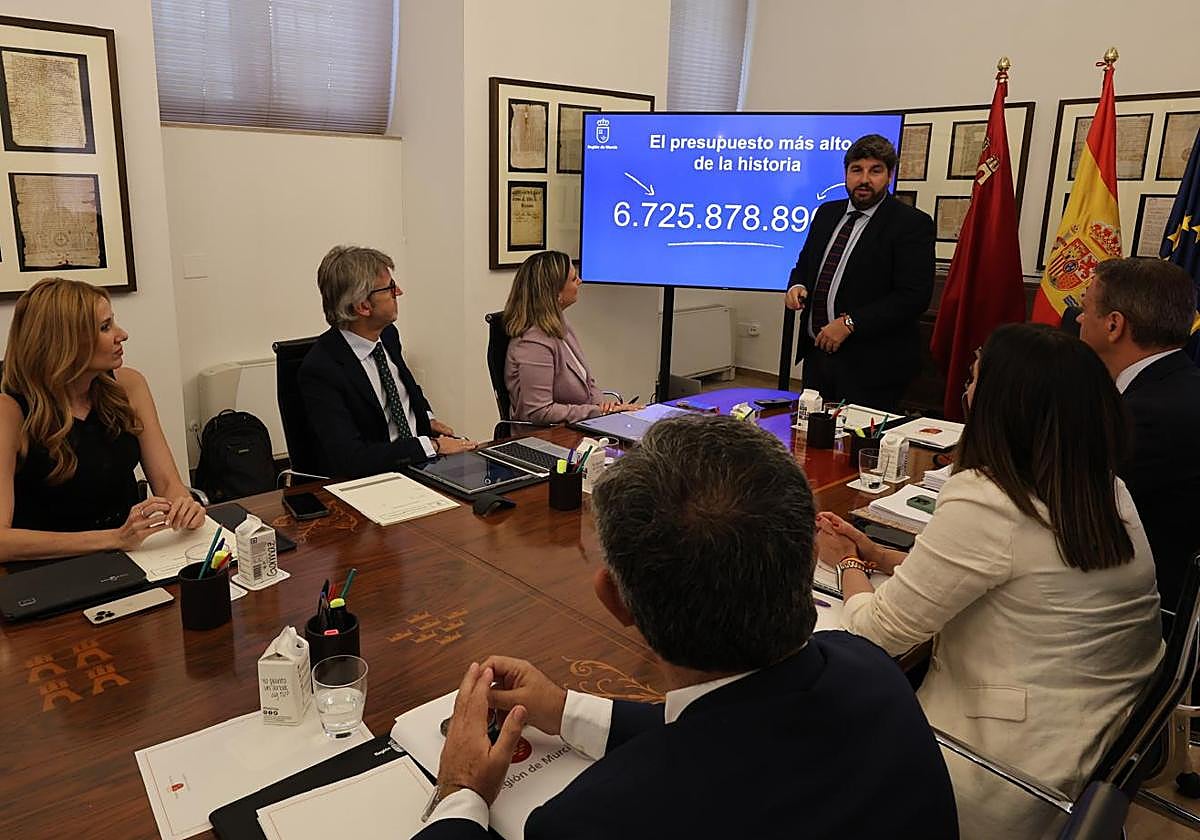 Consejo de Gobierno de la Comunidad, este jueves, donde se han aprobado los Presupuestos para este 2025.