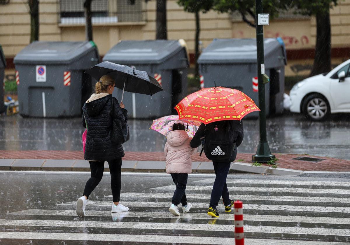 Lluvia en la Región de Murcia, en una imagen de archivo.