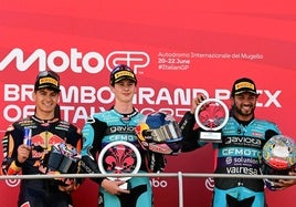 Carpe, Quiles y Foggia, este domingo, en el podio.