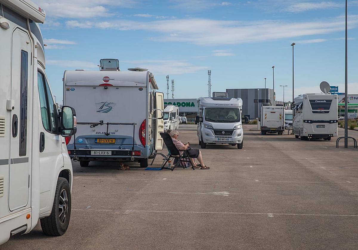 Autocaravanas en Orihuela en una imagen de archivo.