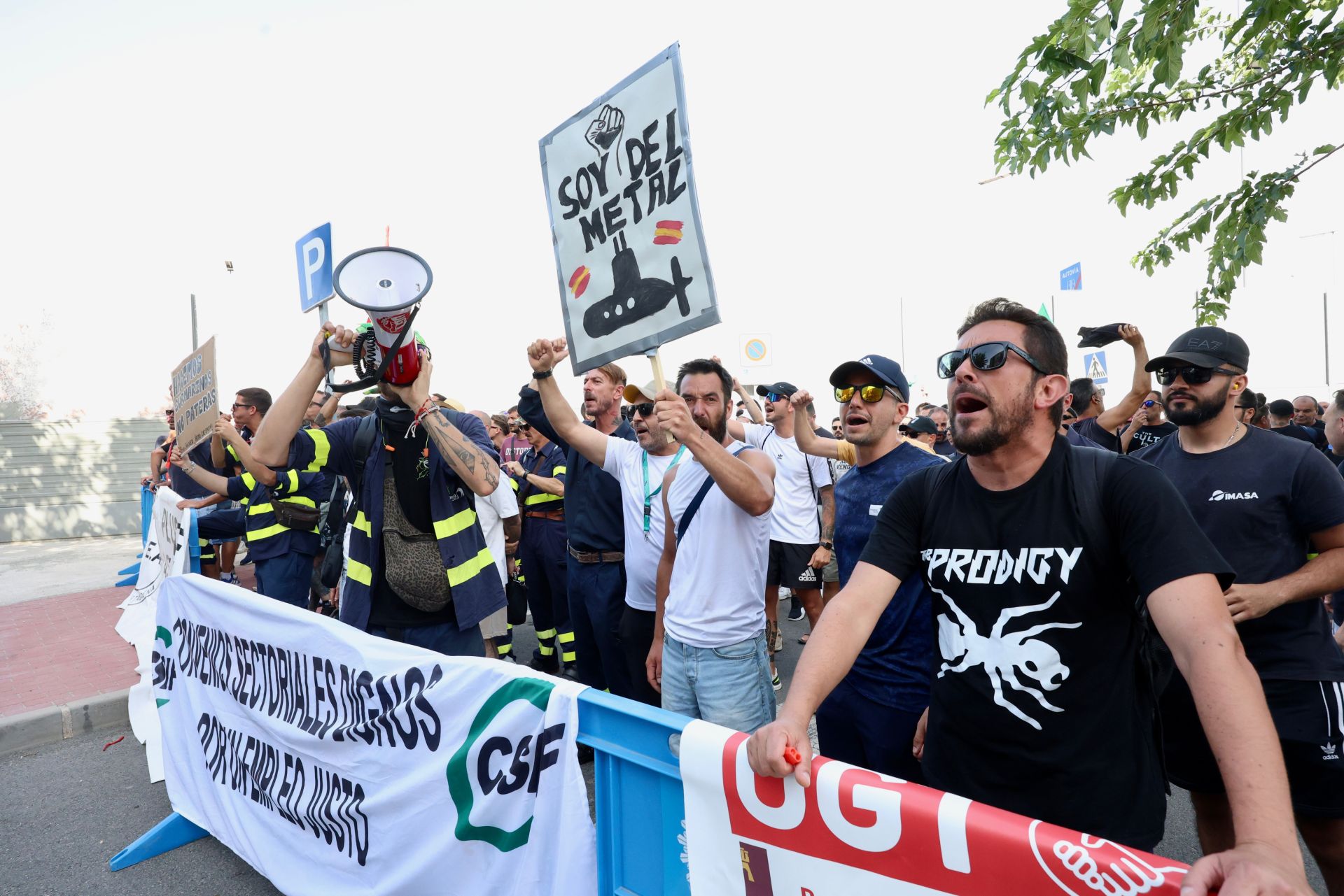 La protesta de los trabajadores de Navantia en la Fremm, en imágenes