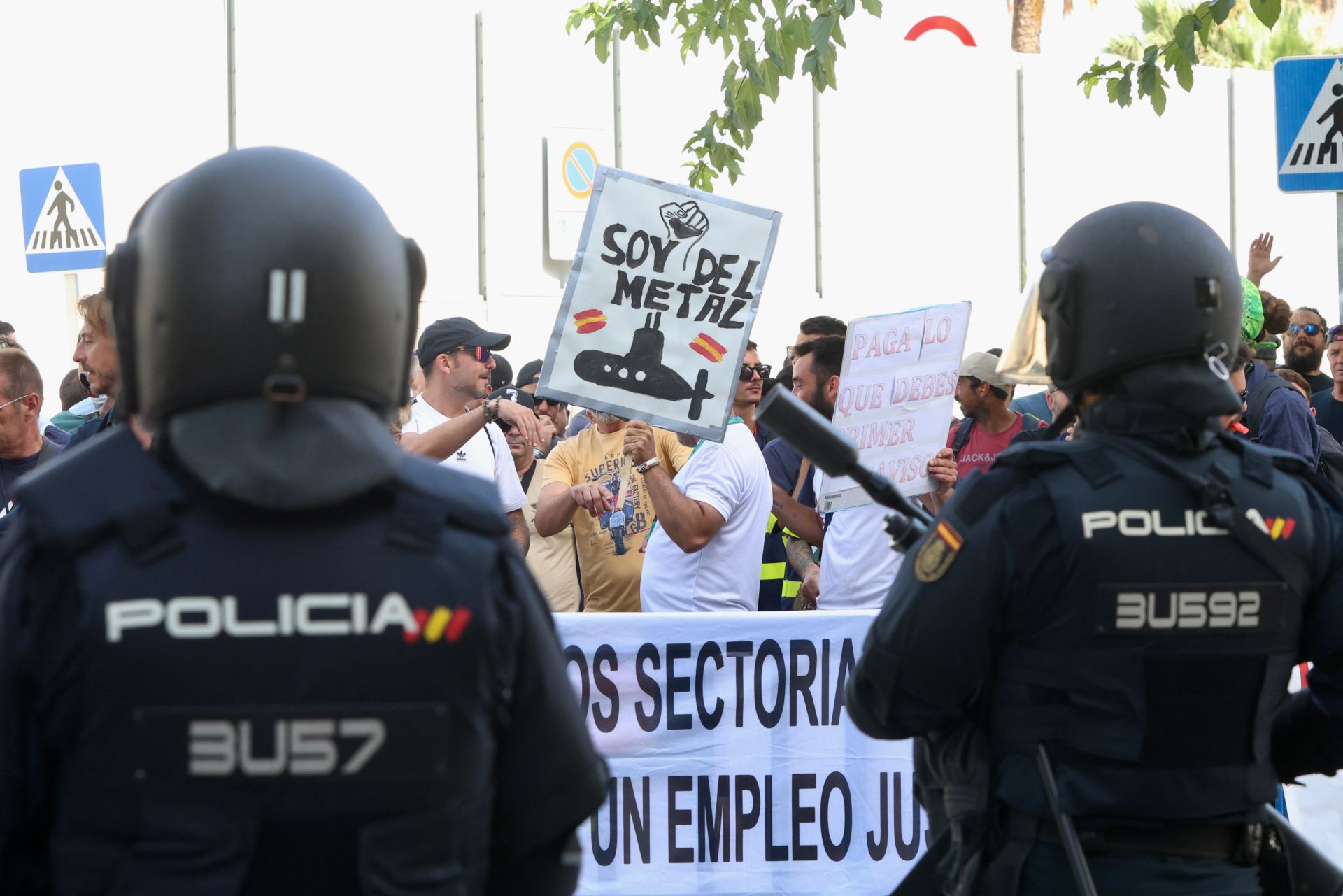 La protesta de los trabajadores de Navantia en la Fremm, en imágenes