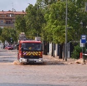 Calle inundada en Murcia en una imagen de archivo.