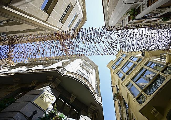 Decoración en Platería, donde está pendiente la instalación de toldos.