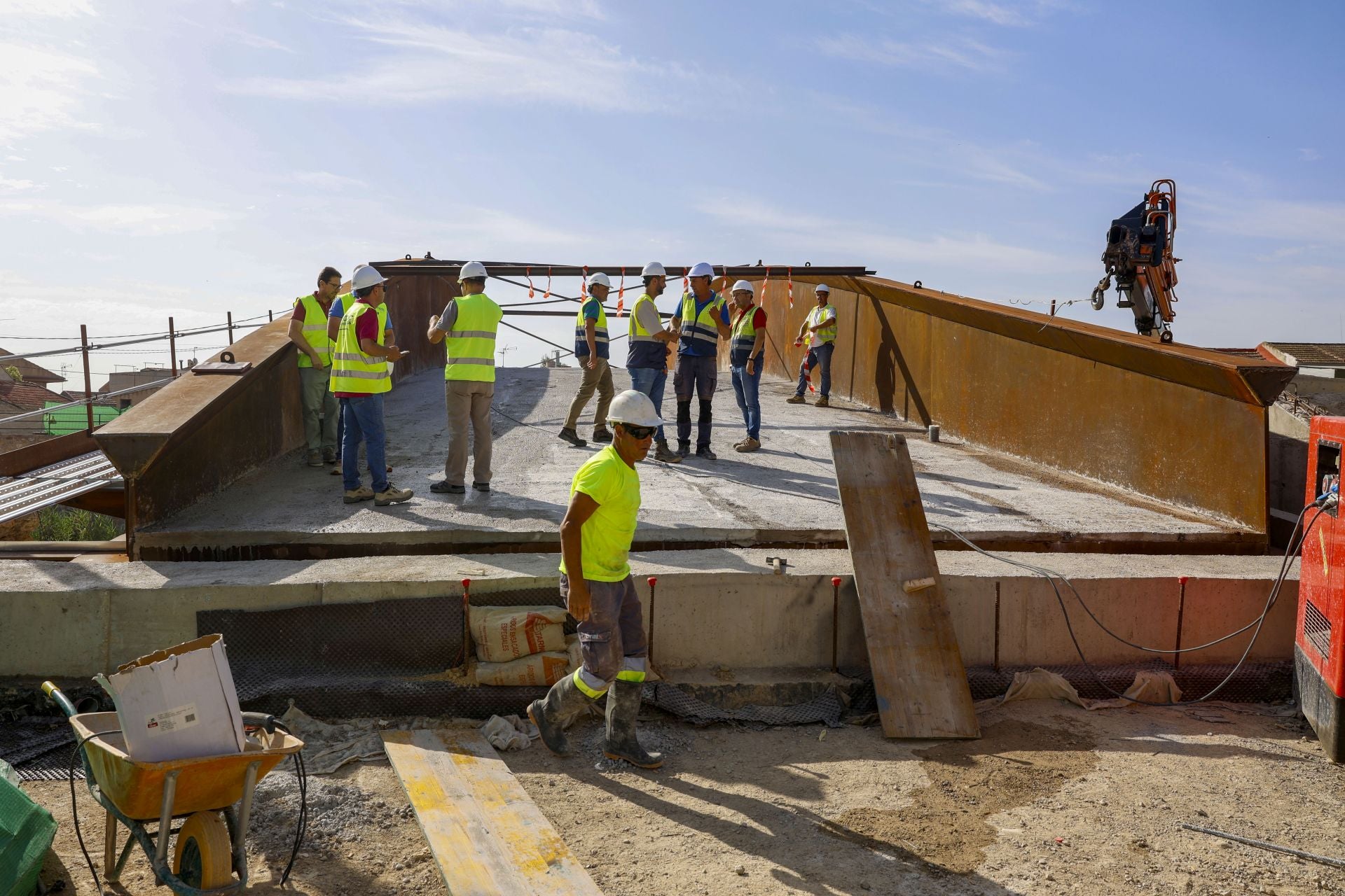 Las obras del puente de El Raal de Murcia, en imágenes