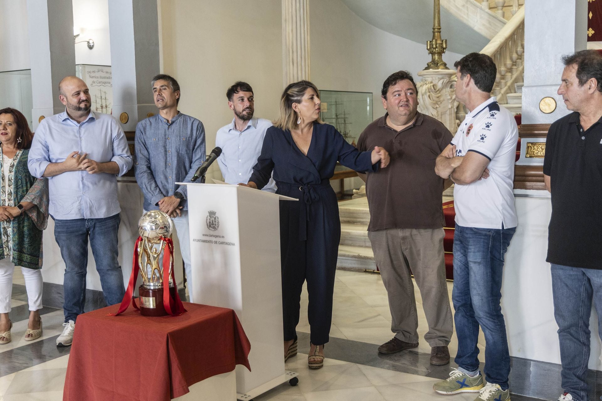 Recepción en el Ayuntamiento de Cartagena al Jimbee campeón, en imágenes