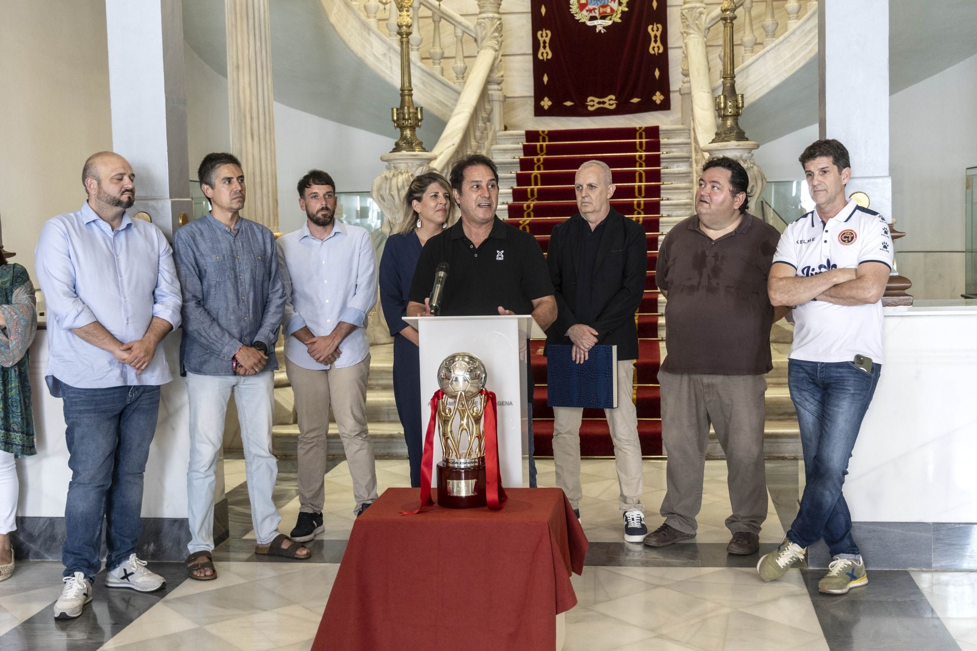 Recepción en el Ayuntamiento de Cartagena al Jimbee campeón, en imágenes
