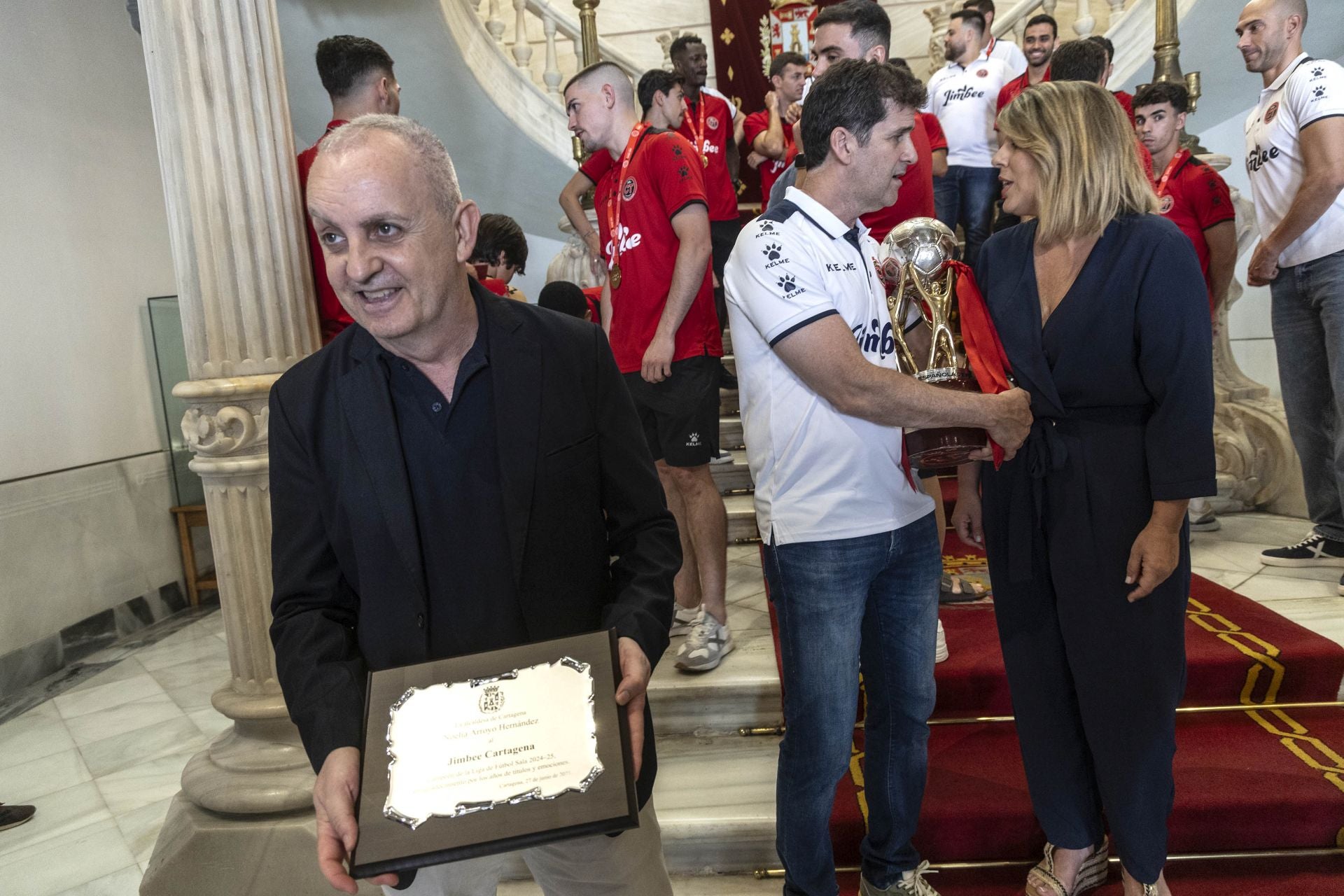Recepción en el Ayuntamiento de Cartagena al Jimbee campeón, en imágenes