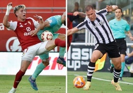 Toral (Real Murcia) y Ortuño.