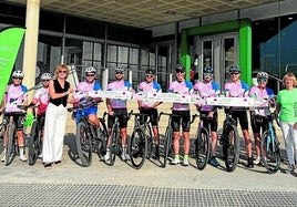 Skomovil acoge la salida simbólica de la 'Bike Contra el Cáncer' en la Región de Murcia