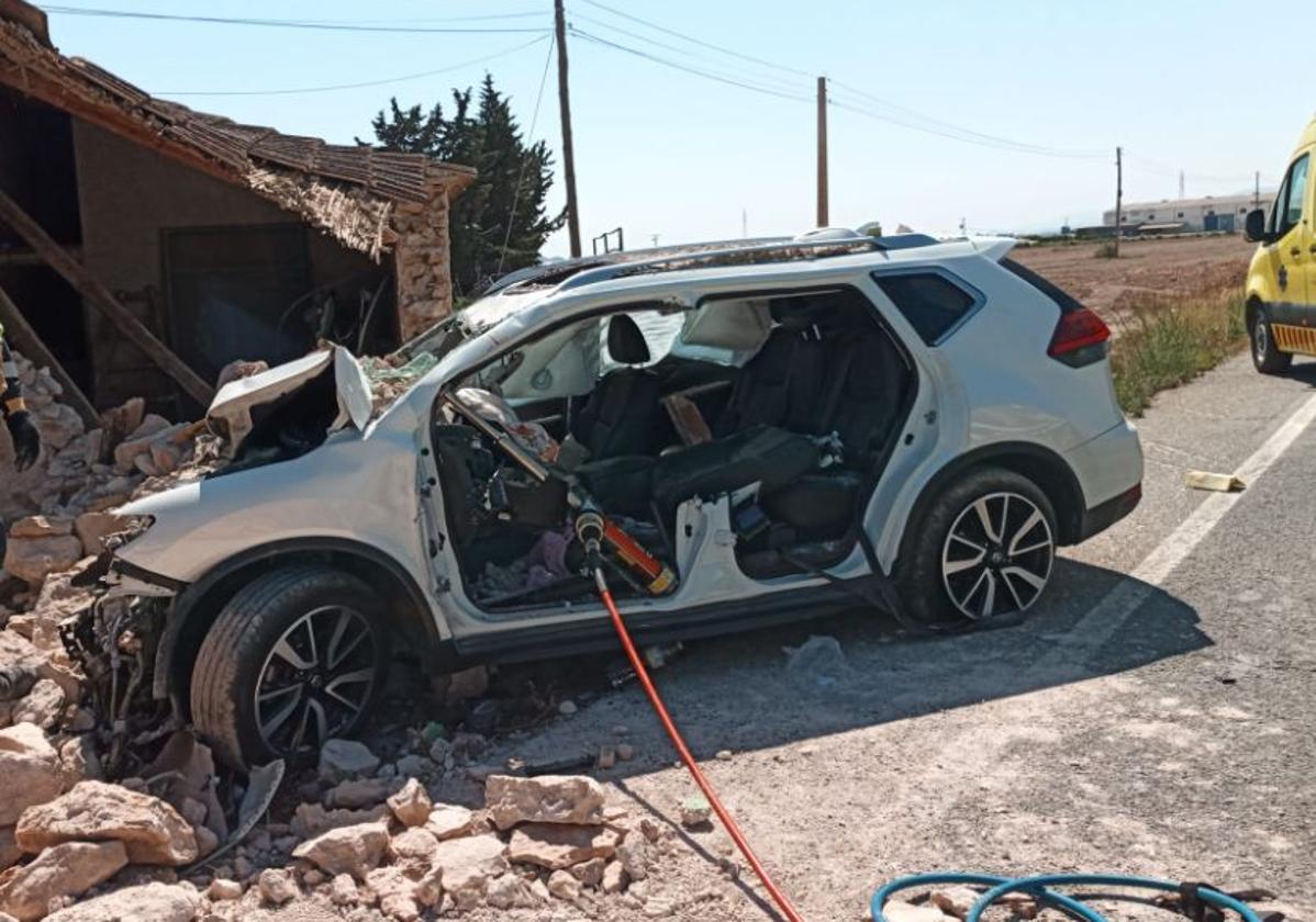 El estado del vehículo tras el accidente.