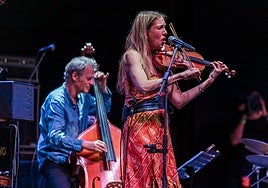 Eva Slongo, este sábado, durante su actuación.