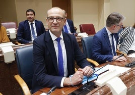 Víctor Marín, este lunes, en la Asamblea Regional.