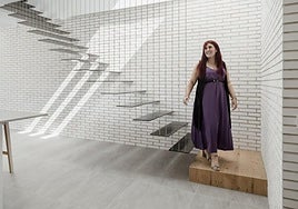 María Salmerón en uno de sus proyectos.