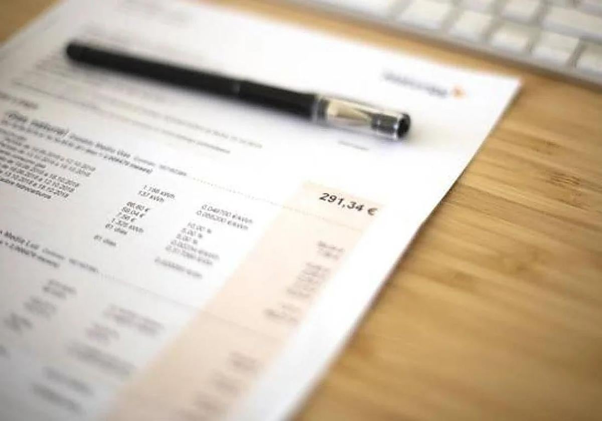 Imagen de archivo de una factura de la luz.