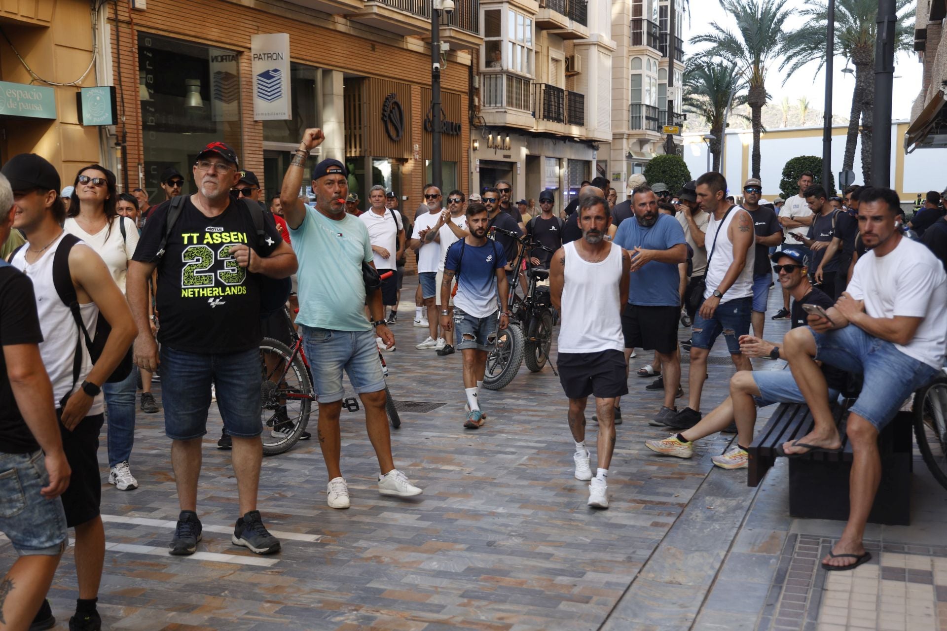 La protesta de los trabajadores de Navantia en Cartagena, en imágenes