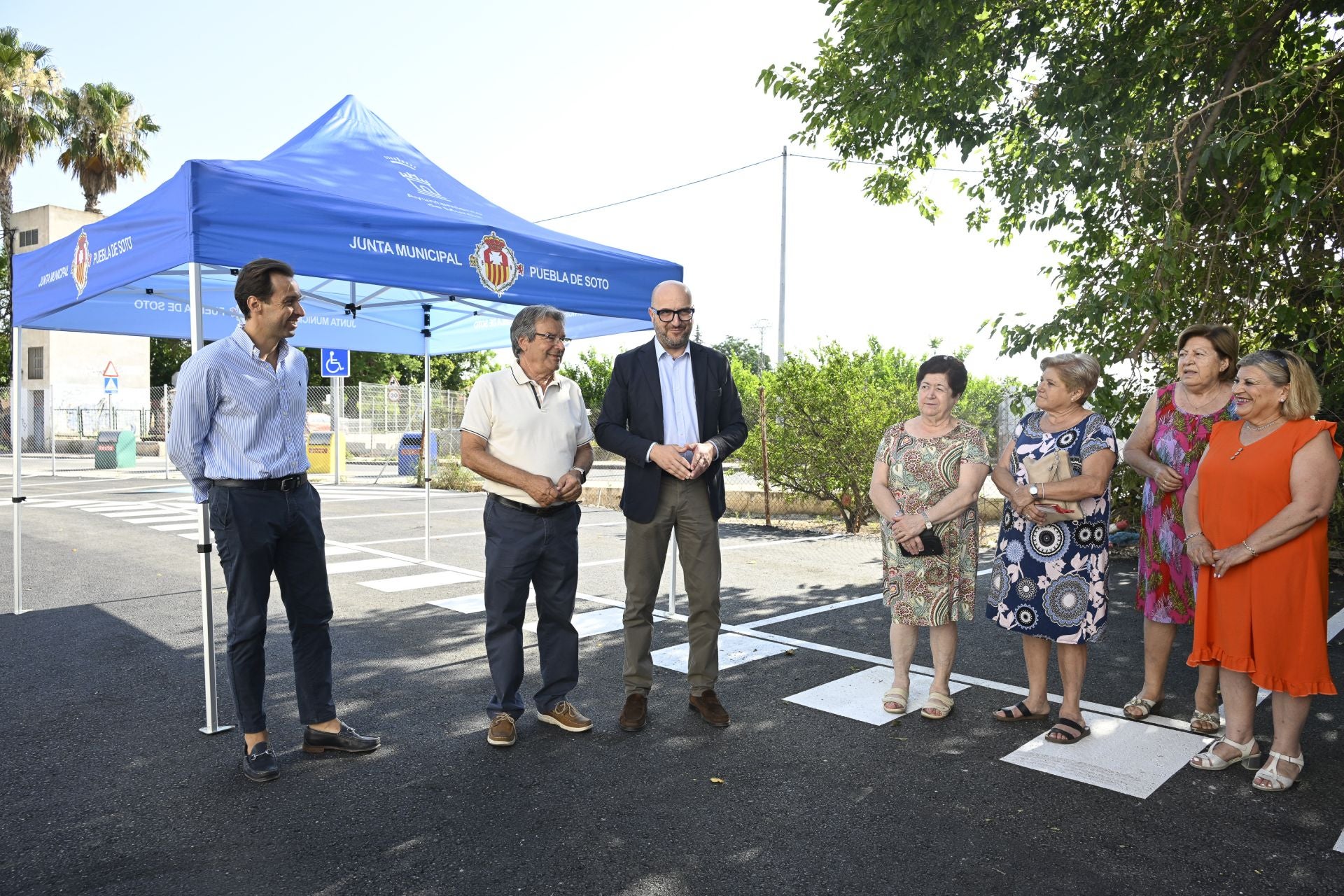 La inauguración del aparcamiento de Puebla de Soto, en imágenes