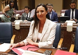 Carmen Conesa, este miércoles, en la Asamblea Regional.