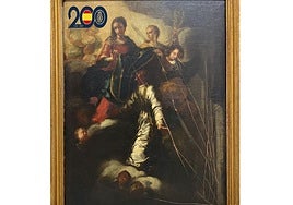 Fotografía del cuadro 'La imposición de la casulla a San Ildefonso'.