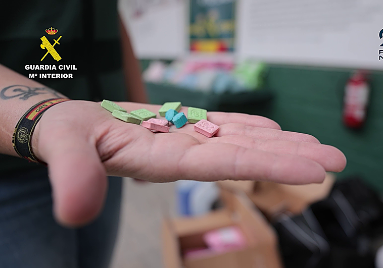 Algunas de las drogas sintéticas incautadas.