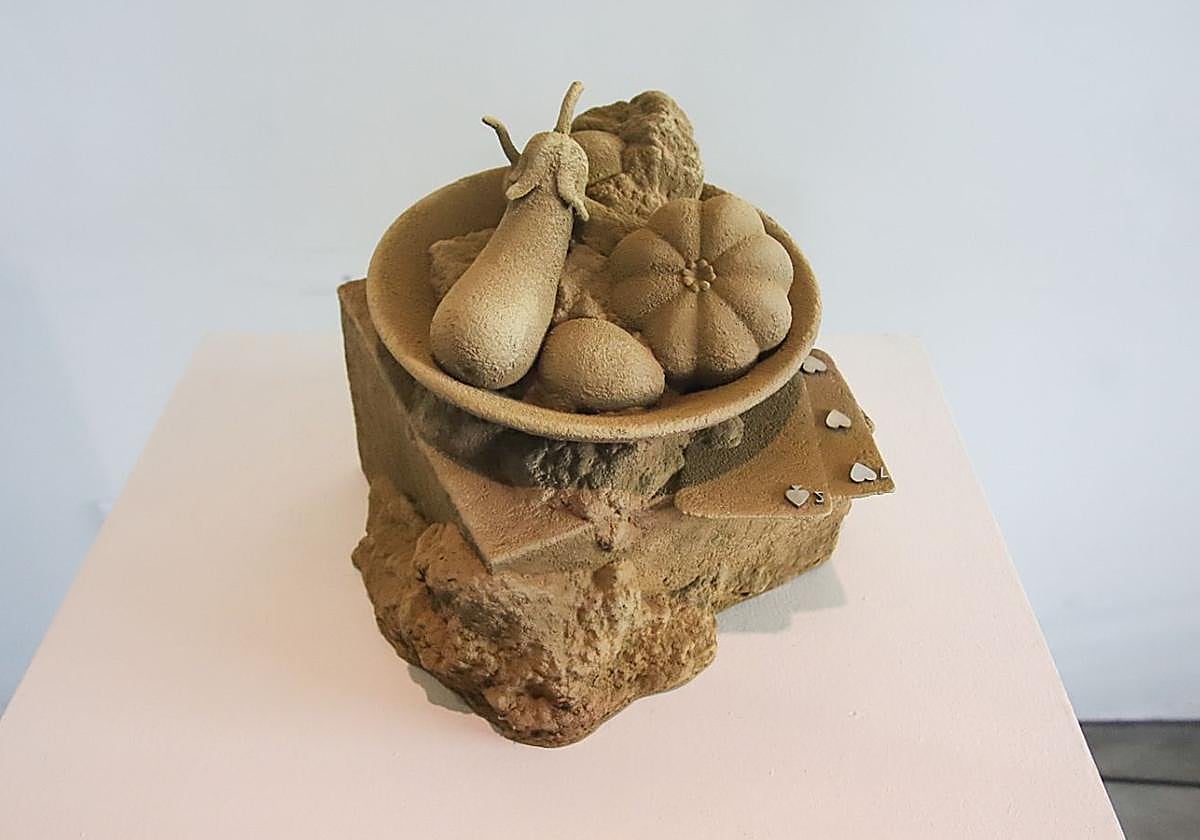 Escultura del artista y tatuador Joaquín Ganga.