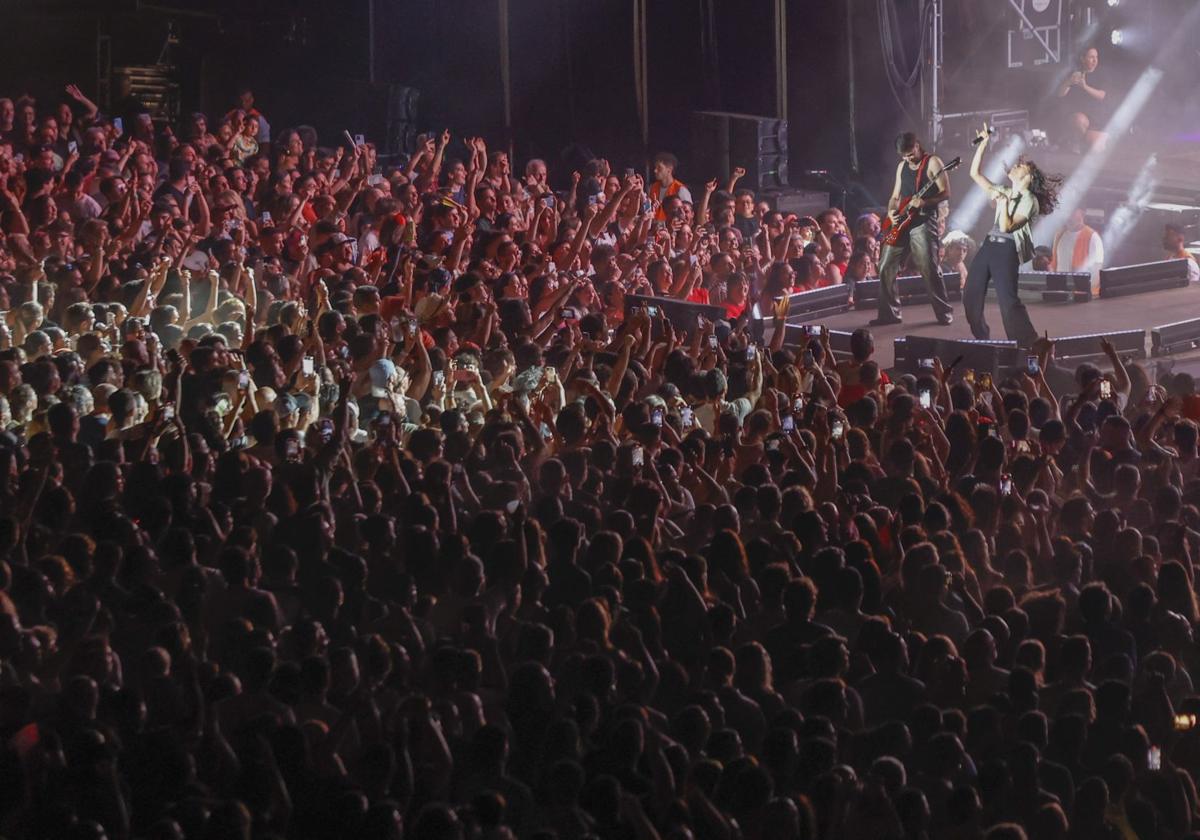 Un momento del concierto de Arde Bogotá, este viernes, en Cartagena Suena.