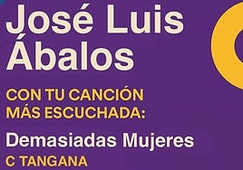 Una imagen simulando cuál es la canción más escuchada de Ábalos, según el Partido Popular.