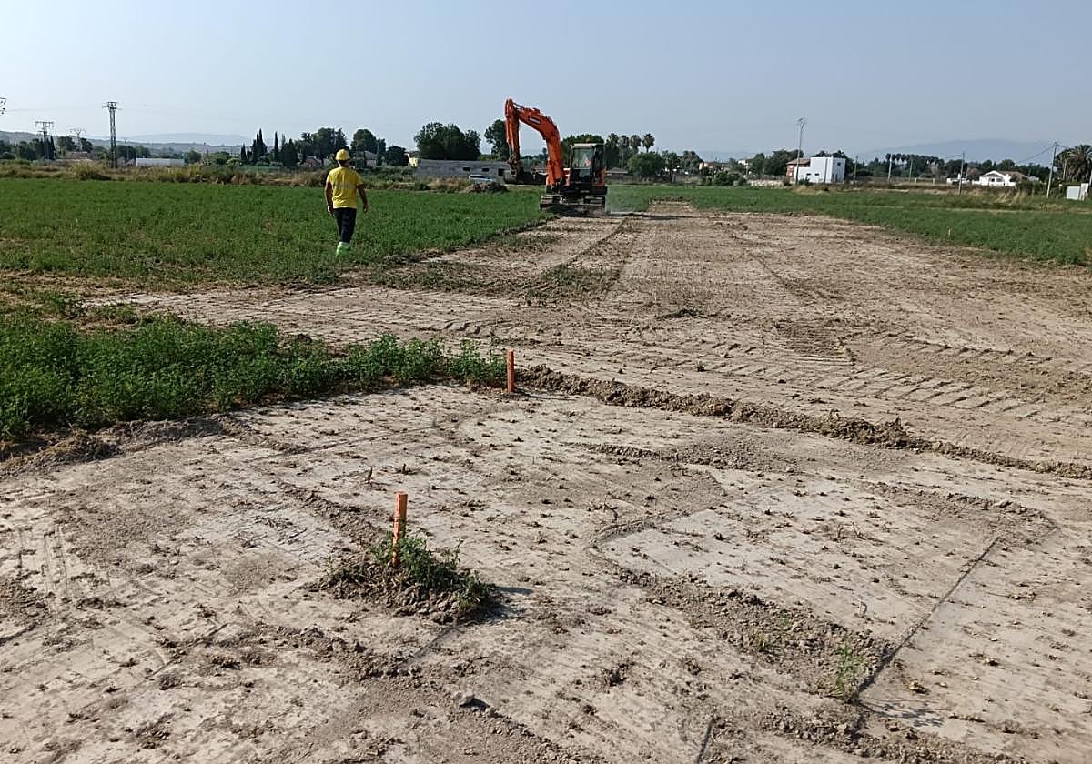 Los terrenos en los que se levantará el tanque, ayer.