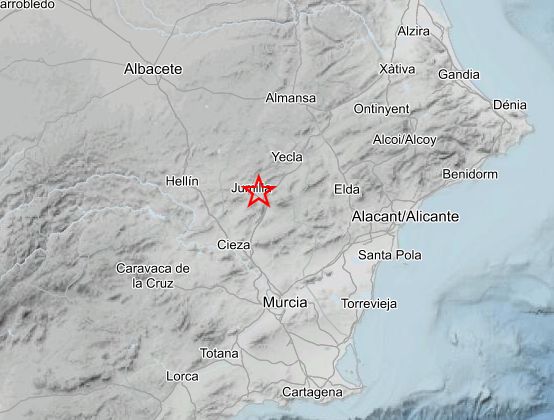 Epicentro del terremoto.