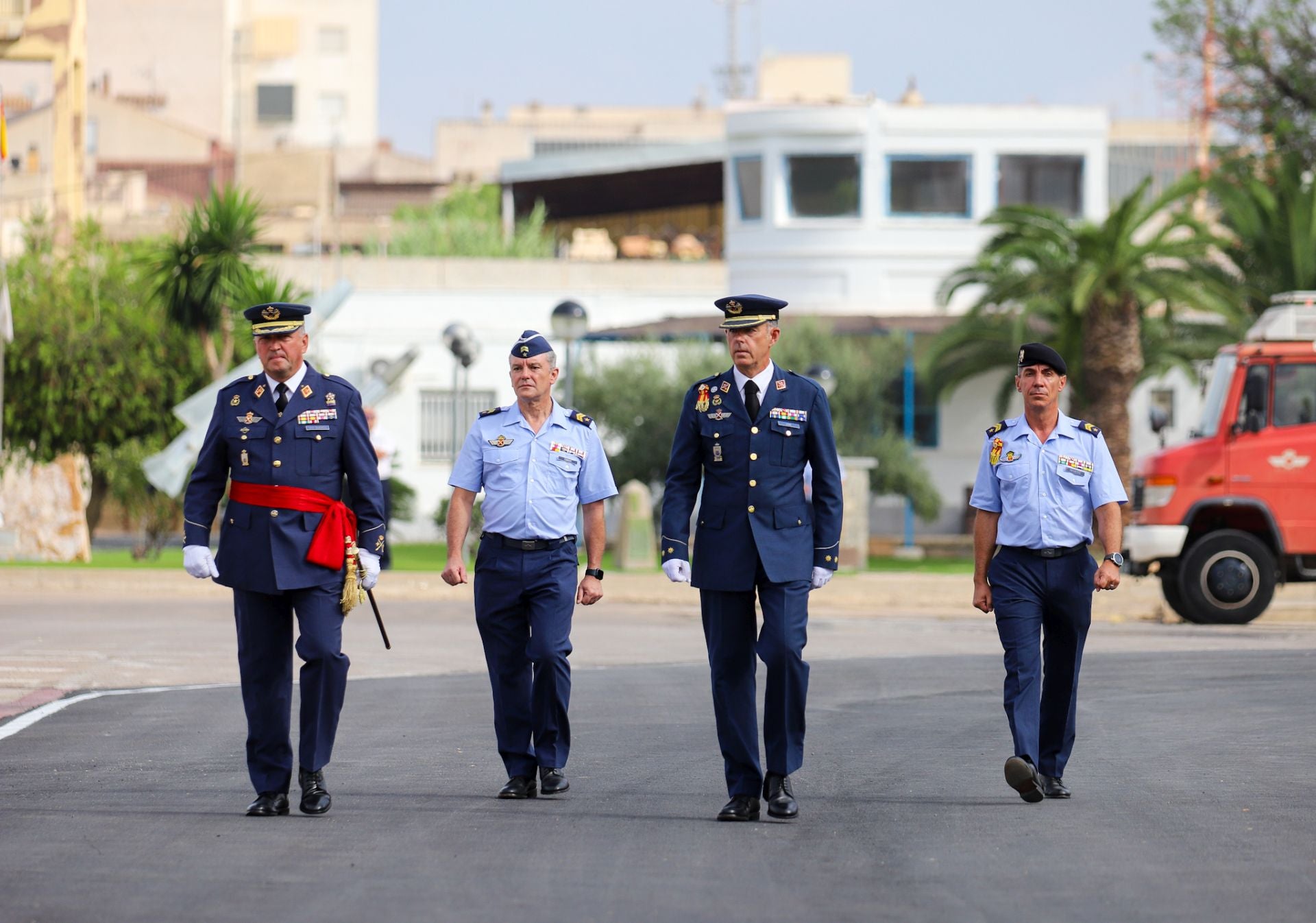 La toma de posesión del coronel José Ignacio Sánchez-Heredero García como nuevo jefe de la Base Aérea de Alcantarilla, en imágenes