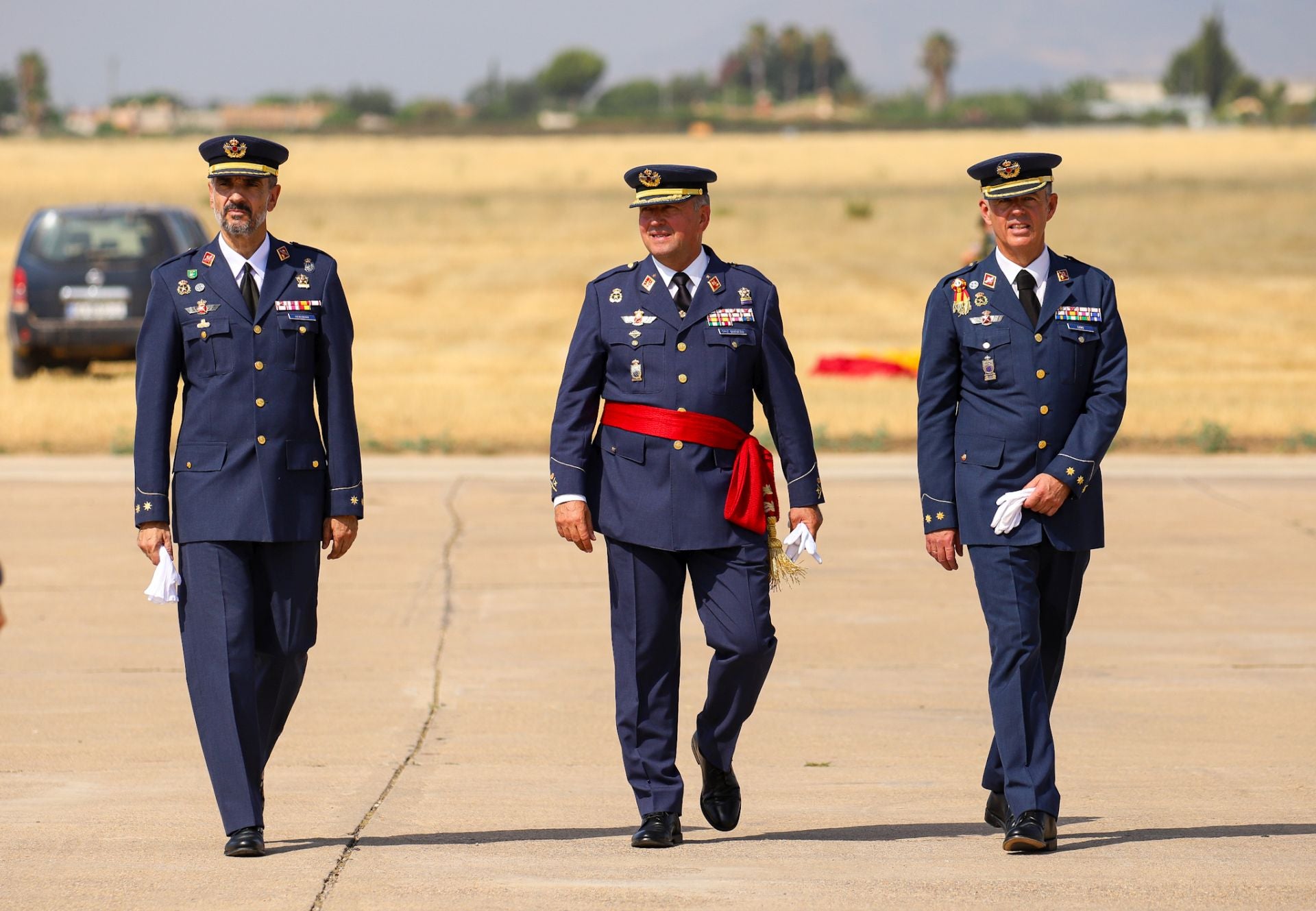 La toma de posesión del coronel José Ignacio Sánchez-Heredero García como nuevo jefe de la Base Aérea de Alcantarilla, en imágenes