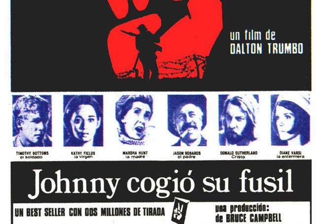 Detalle del cartel de 'Johnny cogió su fusil'.