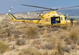 El helicóptero de rescate.