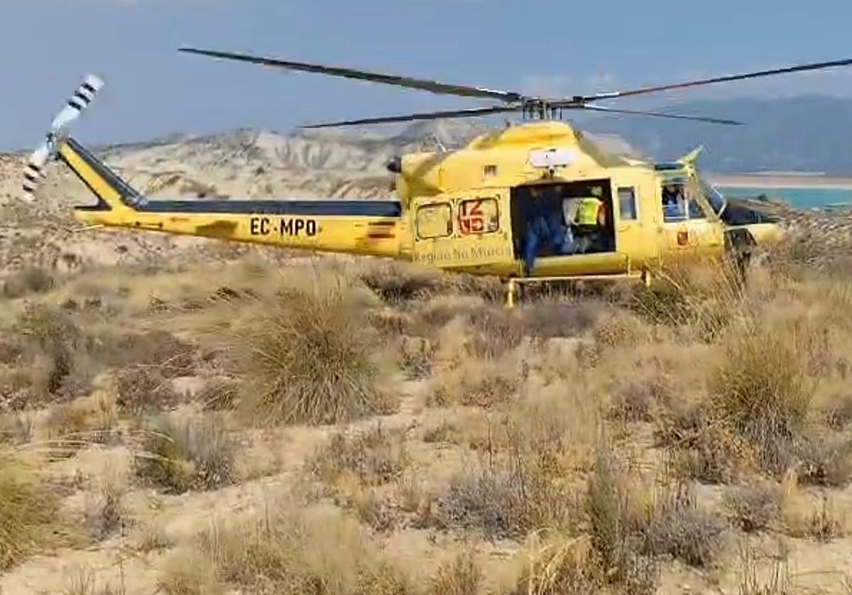 El helicóptero de rescate.