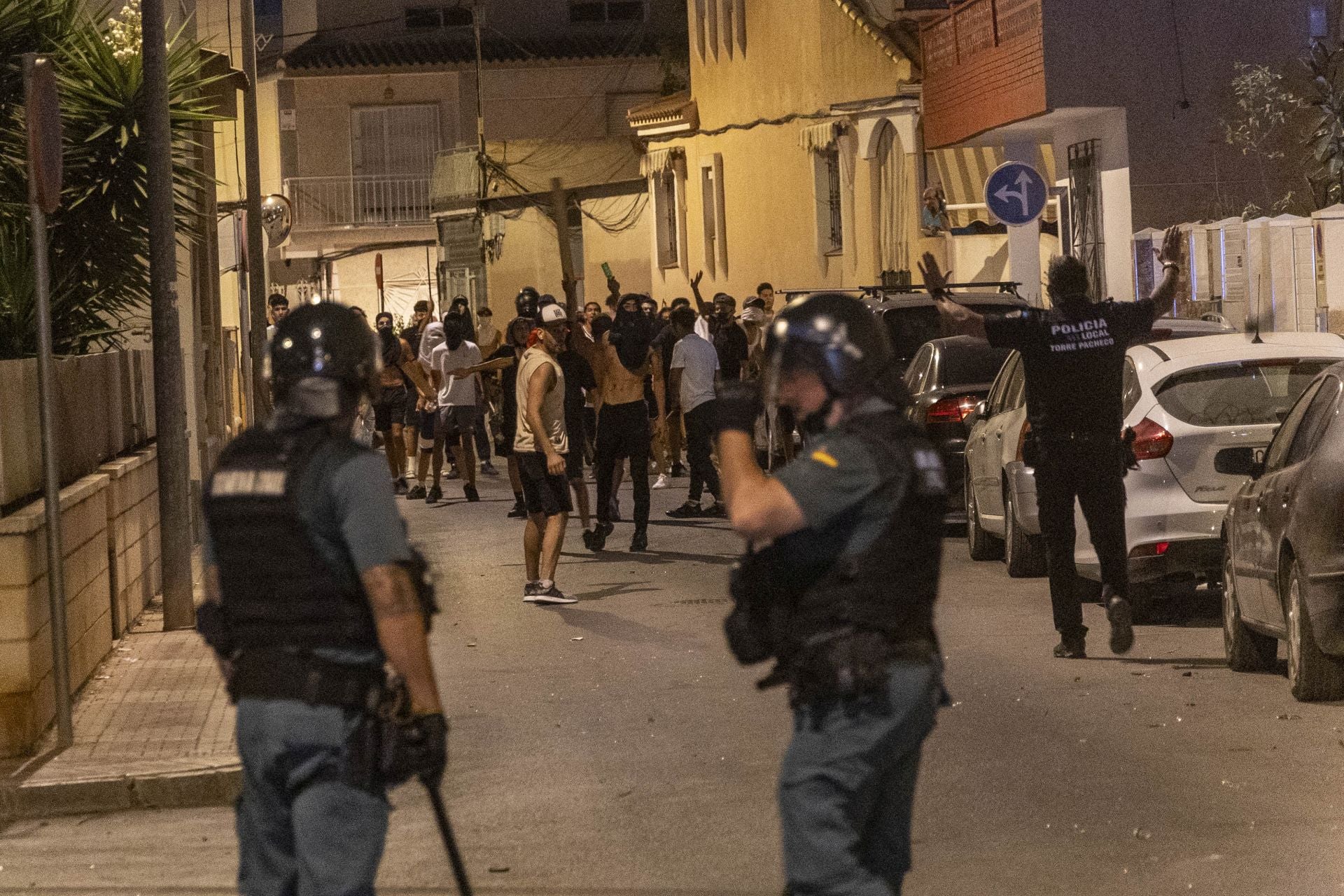 Los disturbios del sábado en Torre Pacheco, en imágenes