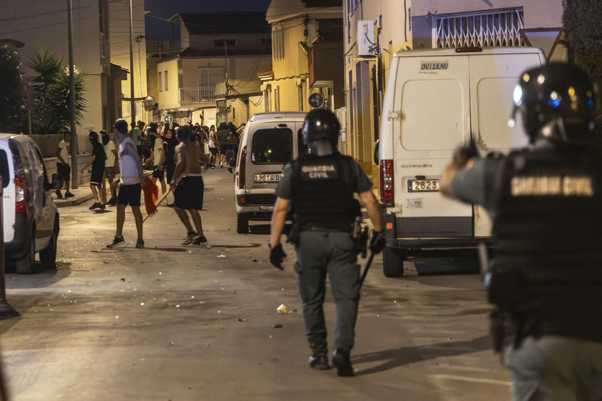 Los disturbios del sábado en Torre Pacheco, en imágenes