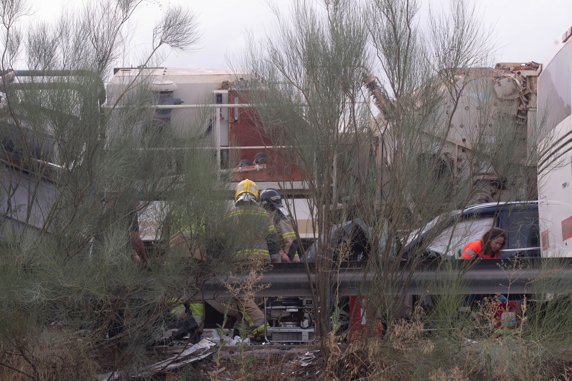 Las imágenes del accidente en la autovía A-30 a la altura de Murcia