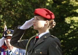 La princesa Leonor en un acto del Ejército de Tierra en la Academia Militar de Zaragoza, en una imagen de archivo.