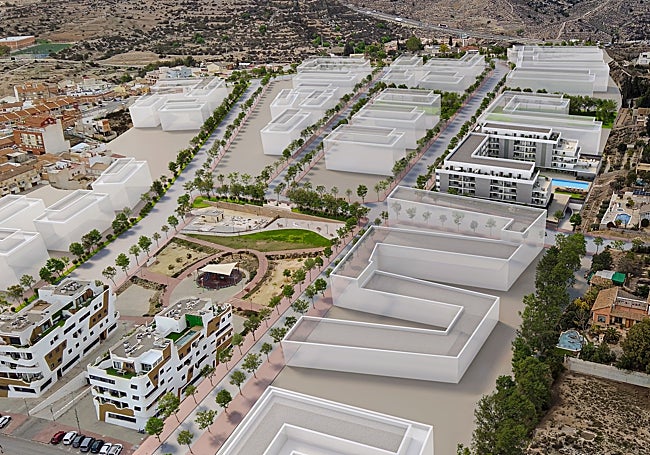 Vista aérea de la localización del proyecto Terrazas de Los Jerónimos.