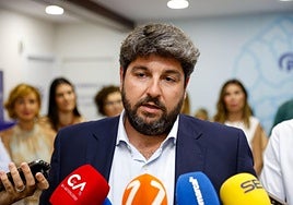 El Presidente de la Región de Murcia, Lopez Miras, en una foto de archivo.